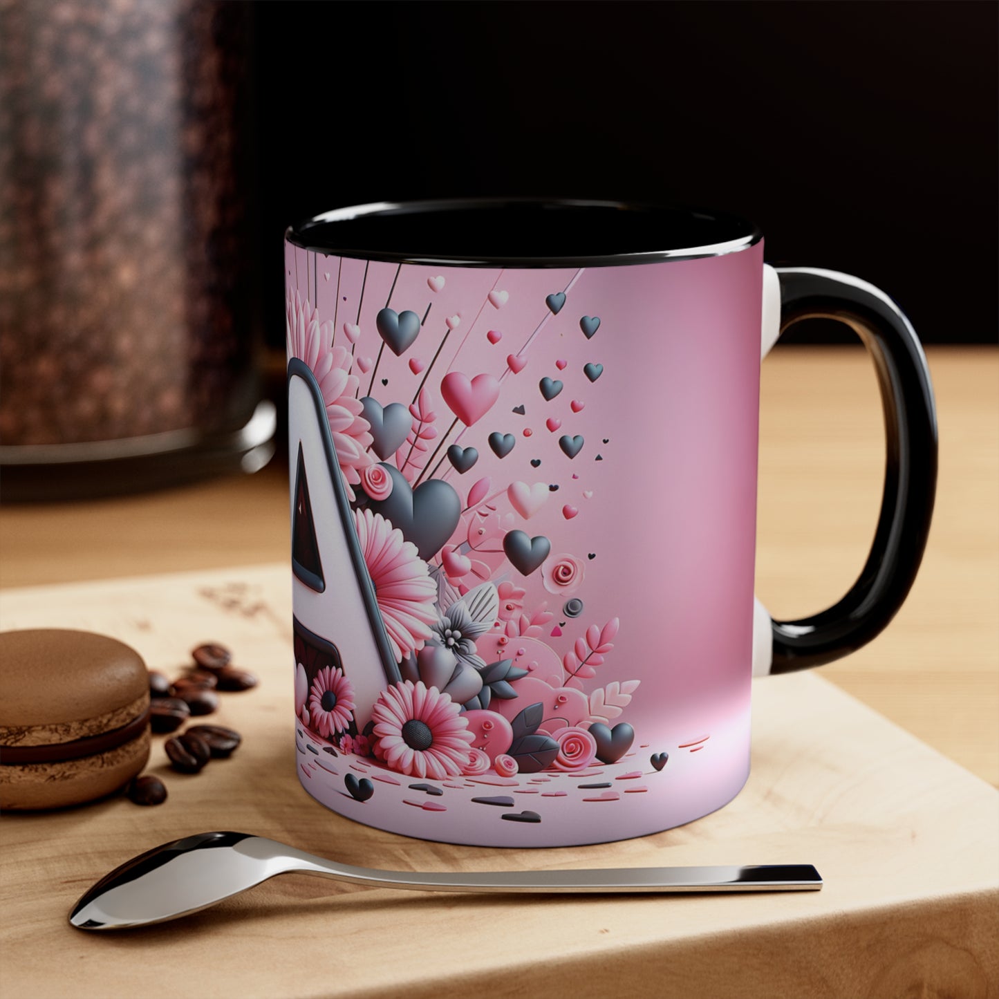 Blooming A: Floral Delight coffee mug, 11oz