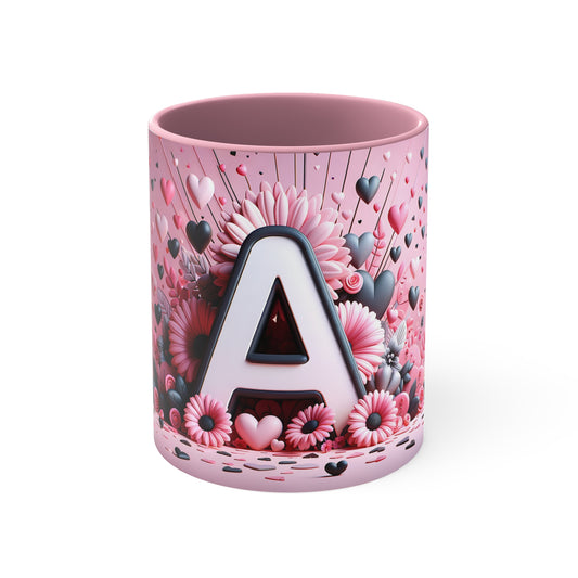 Blooming A: Floral Delight coffee mug, 11oz