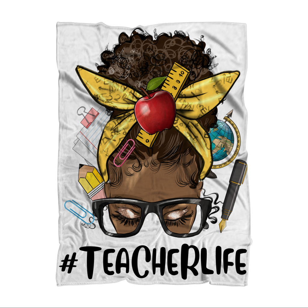 TEACHER LIFE Sublimation Throw Blanket