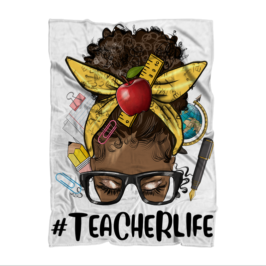 TEACHER LIFE Sublimation Throw Blanket